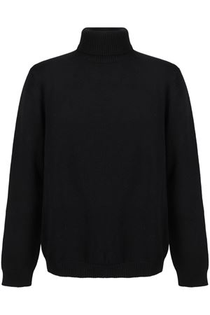 Maglione dolcevita in lana merino nero ROBERTO COLLINA | RA02003NERO